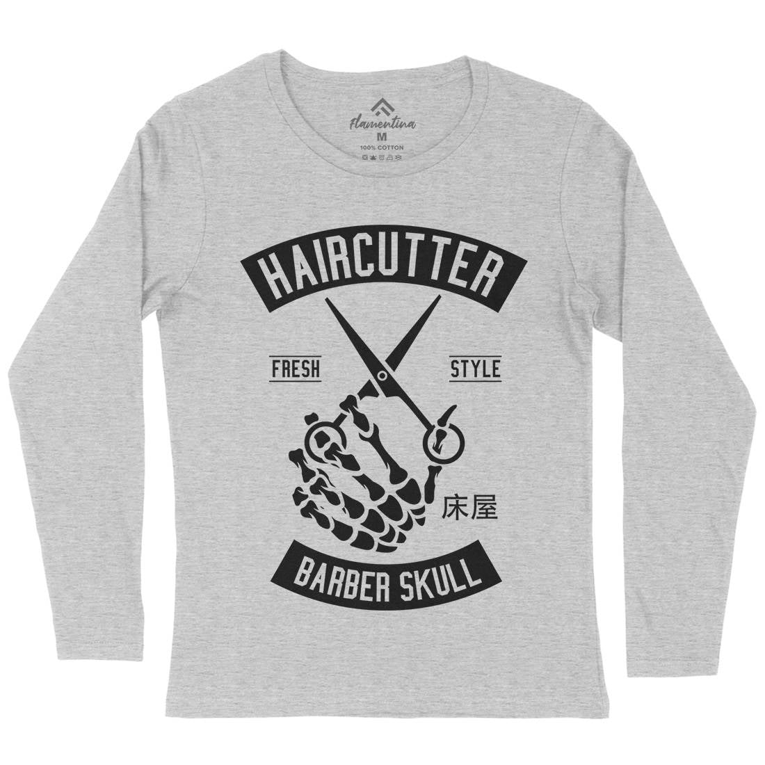 Haircutter Womens Long Sleeve T-Shirt Barber A237