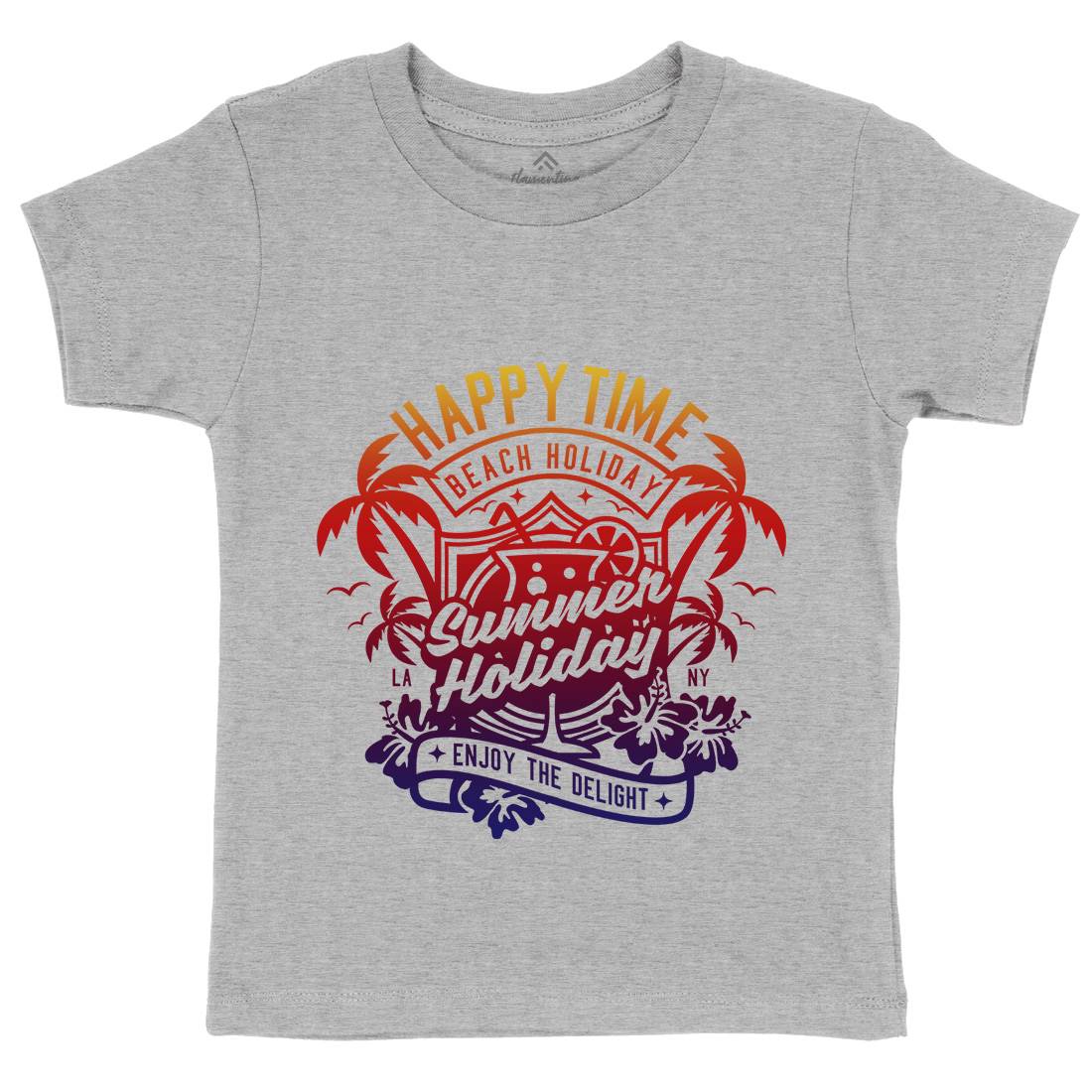 Happy Time Kids Organic Crew Neck T-Shirt Surf A238