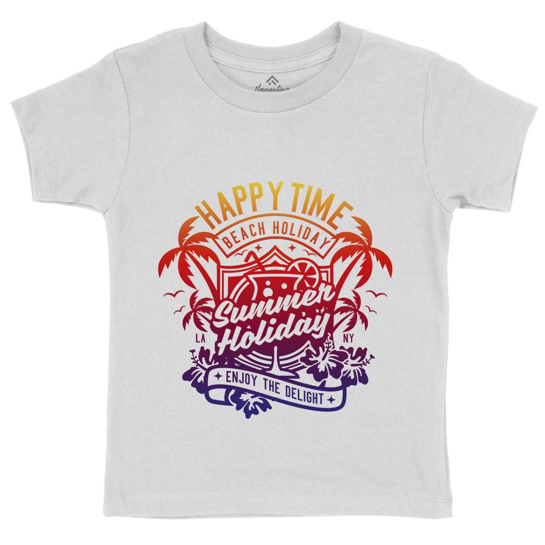 Happy Time Kids Organic Crew Neck T-Shirt Surf A238