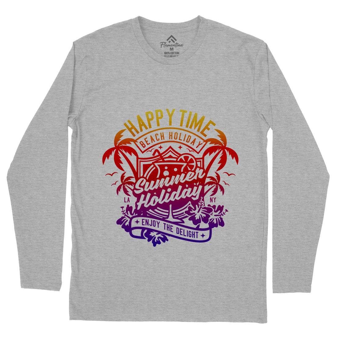 Happy Time Mens Long Sleeve T-Shirt Surf A238