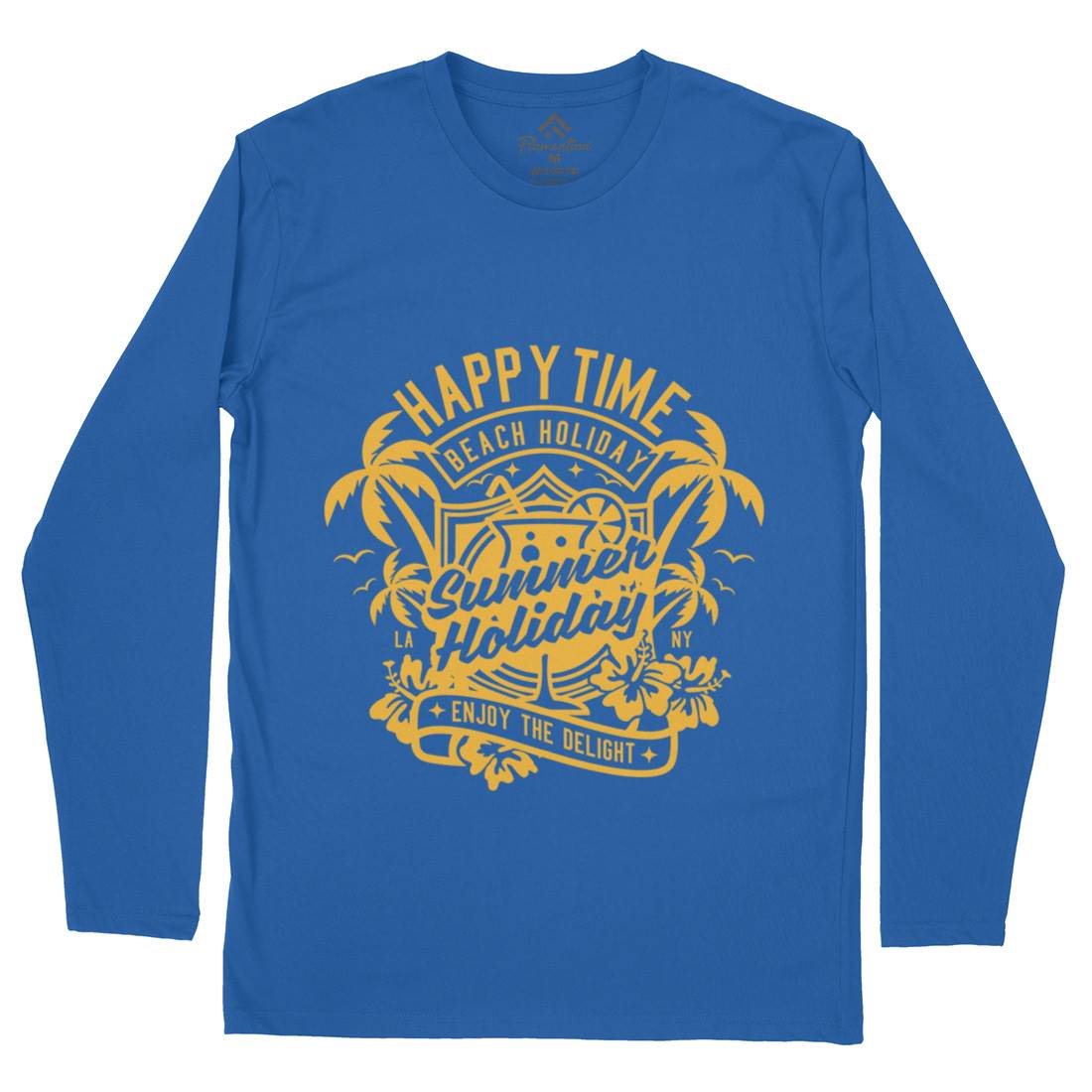 Happy Time Mens Long Sleeve T-Shirt Surf A238