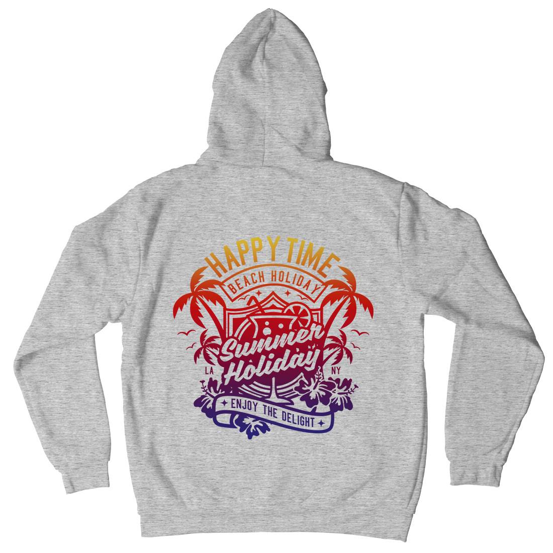 Happy Time Mens Hoodie With Pocket Surf A238
