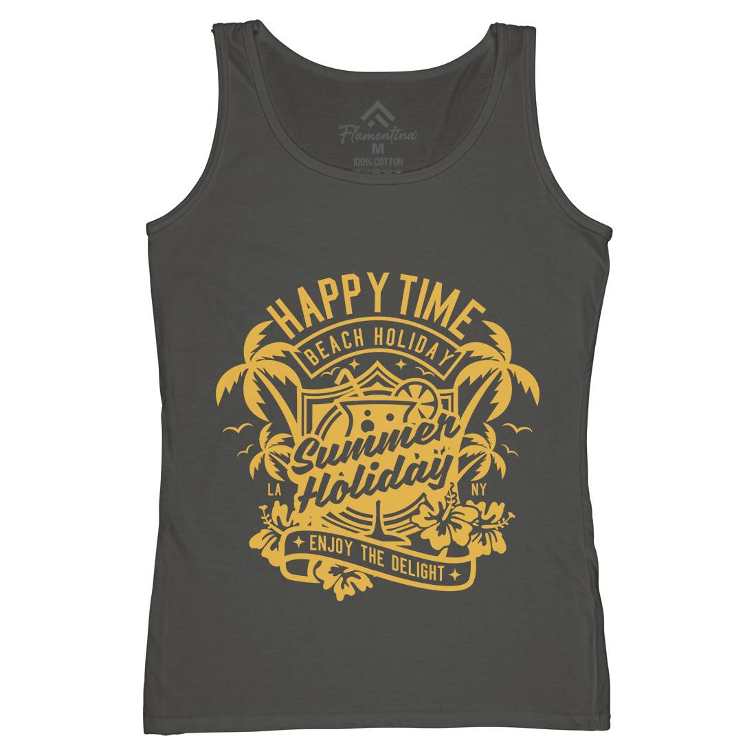 Happy Time Womens Organic Tank Top Vest Surf A238