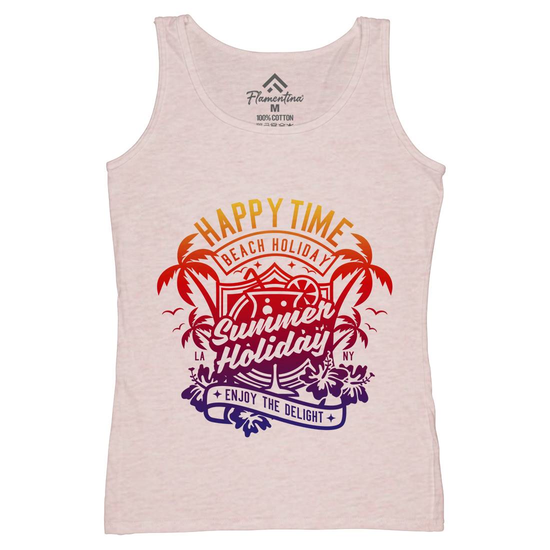 Happy Time Womens Organic Tank Top Vest Surf A238