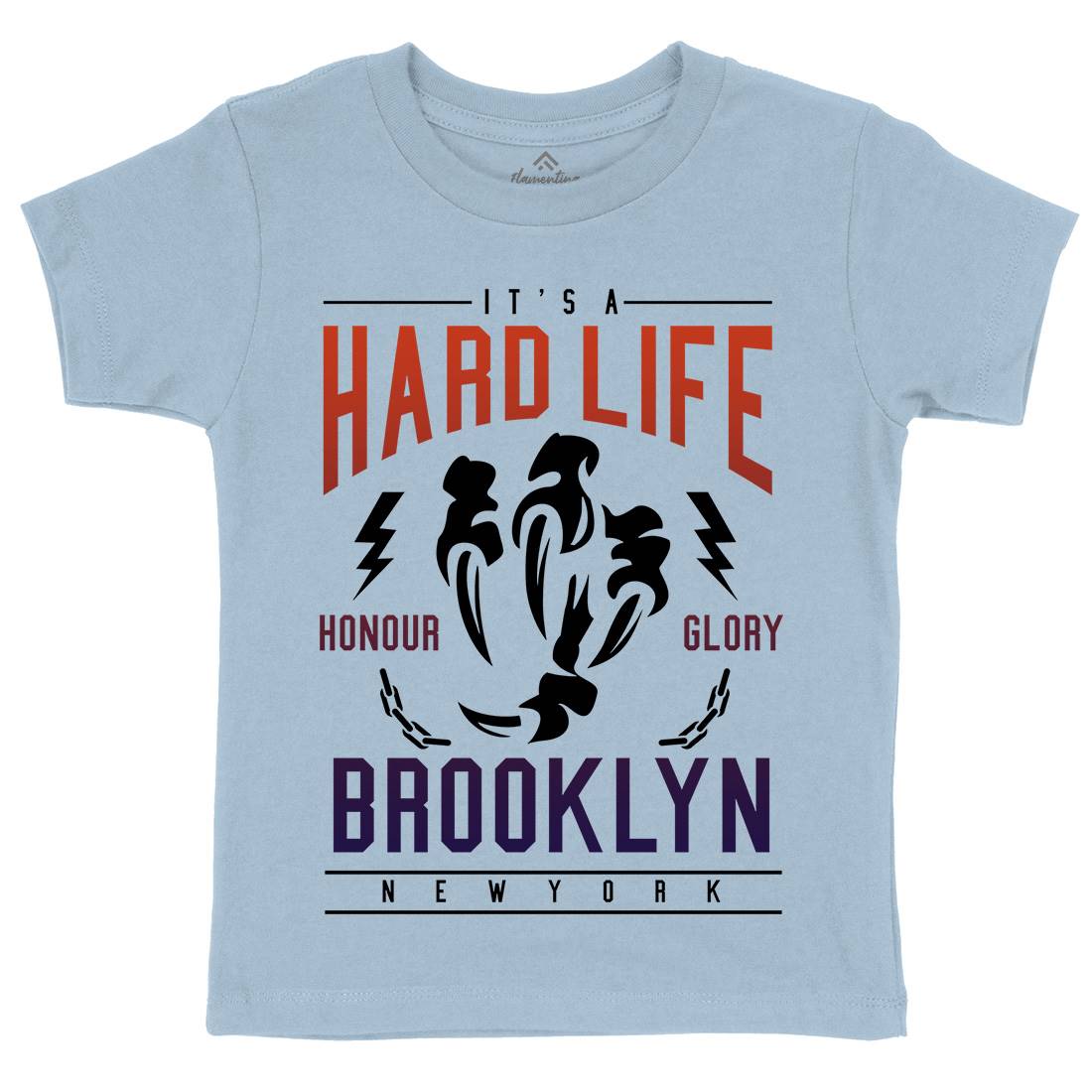 Hard Life Kids Organic Crew Neck T-Shirt Gym A239