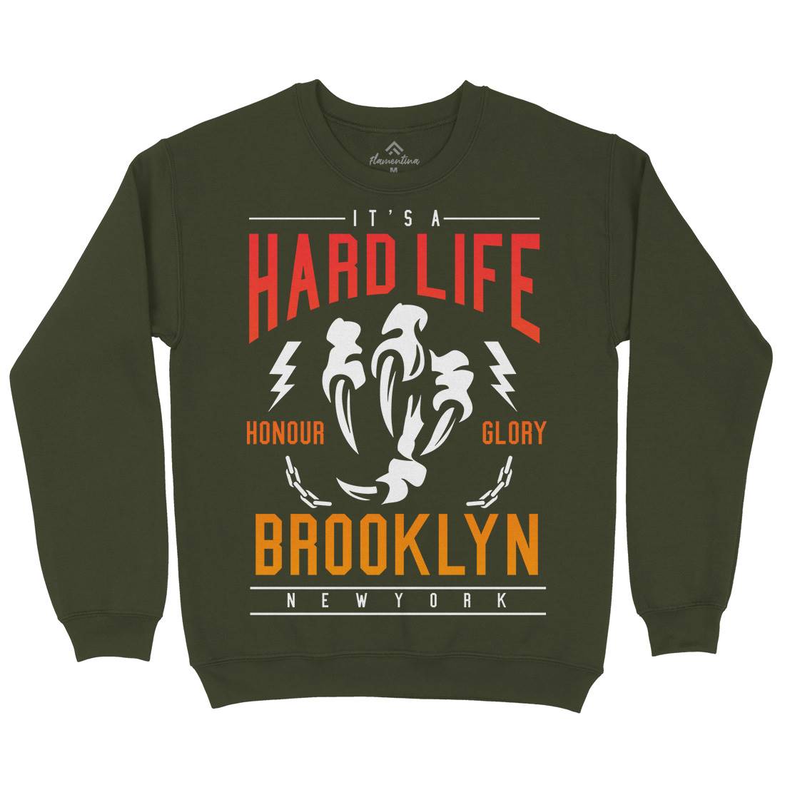 Hard Life Mens Crew Neck Sweatshirt Gym A239