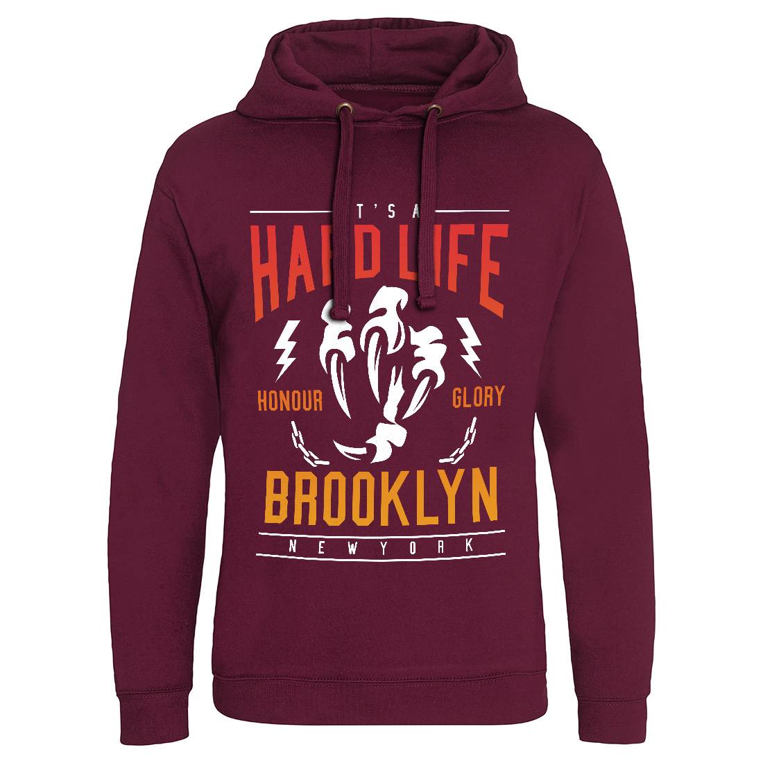 Hard Life Mens Hoodie Without Pocket Gym A239