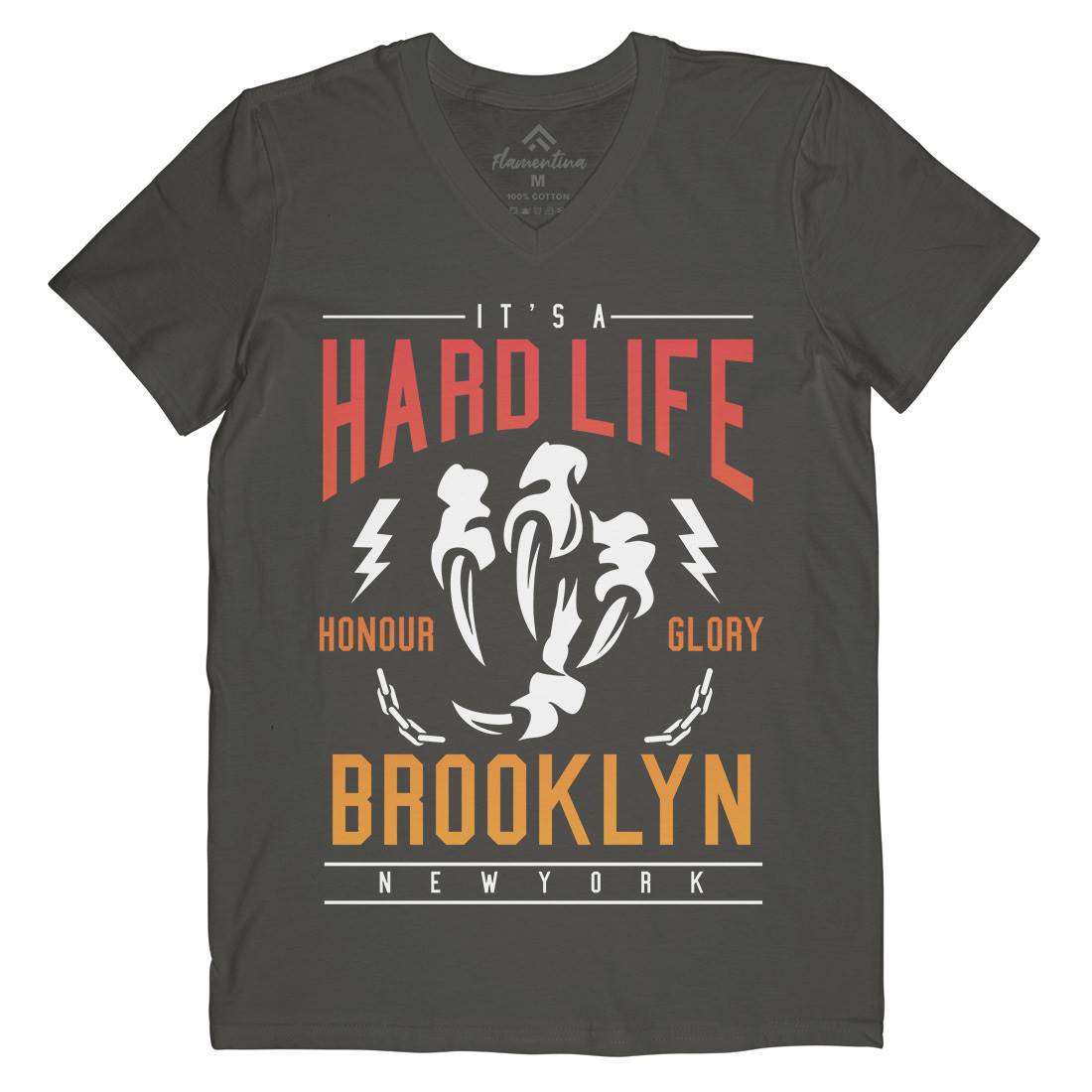 Hard Life Mens V-Neck T-Shirt Gym A239