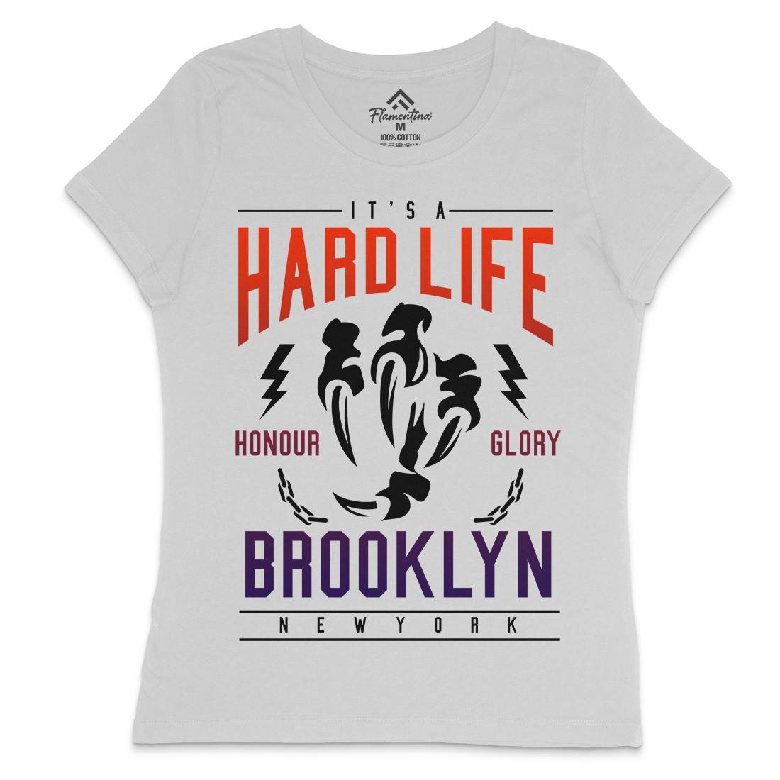 Hard Life Womens Crew Neck T-Shirt Gym A239