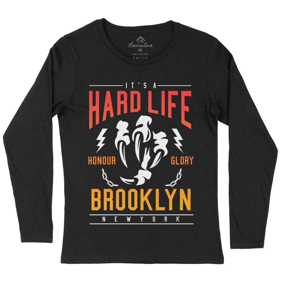 Hard Life Womens Long Sleeve T-Shirt Gym A239