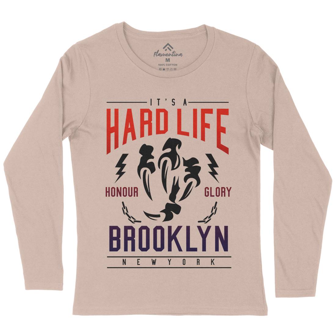 Hard Life Womens Long Sleeve T-Shirt Gym A239
