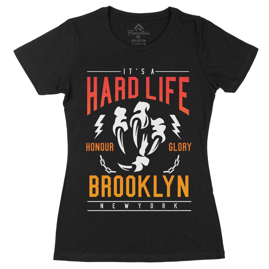 Hard Life Womens Organic Crew Neck T-Shirt Gym A239