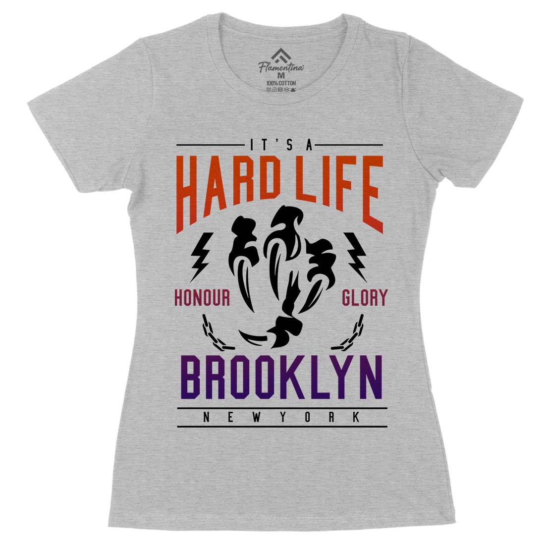 Hard Life Womens Organic Crew Neck T-Shirt Gym A239