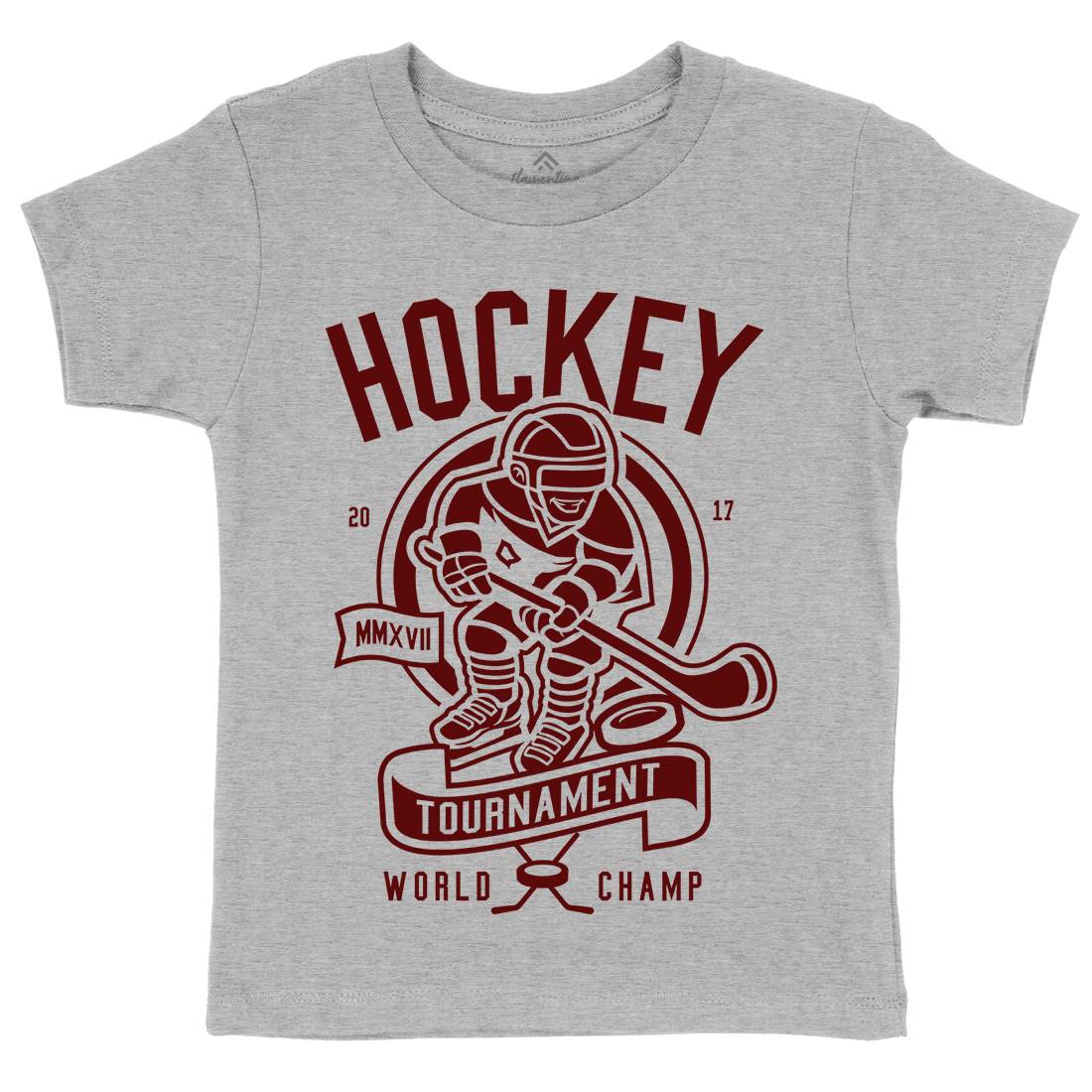 Hockey Kids Organic Crew Neck T-Shirt Sport A240