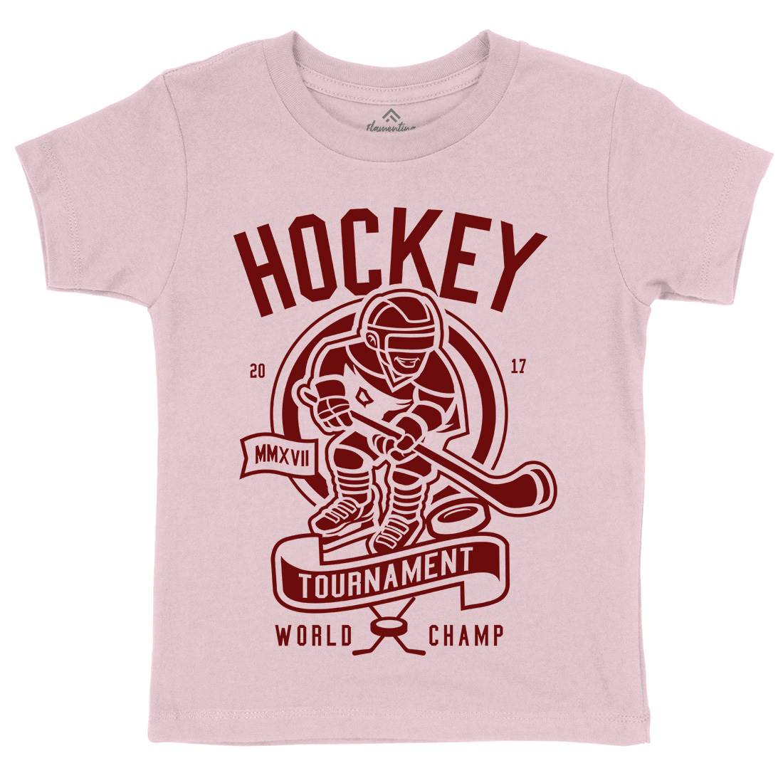 Hockey Kids Crew Neck T-Shirt Sport A240