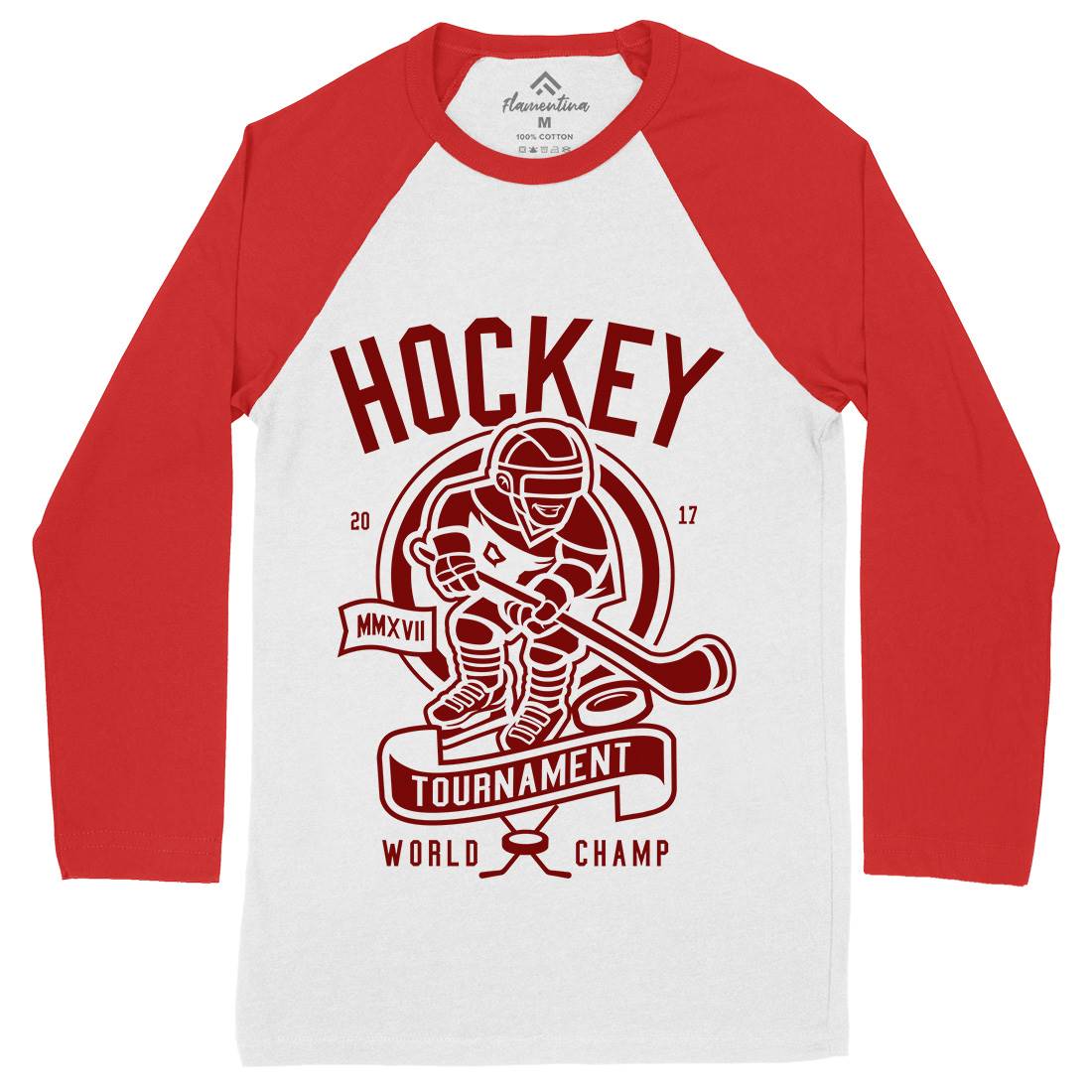 Hockey Mens Long Sleeve Baseball T-Shirt Sport A240