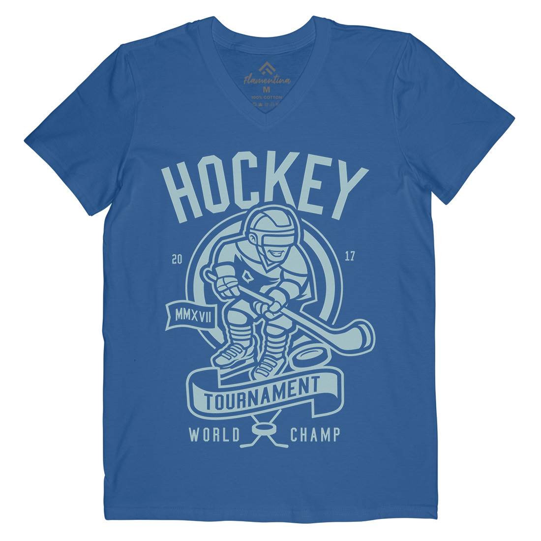 Hockey Mens V-Neck T-Shirt Sport A240