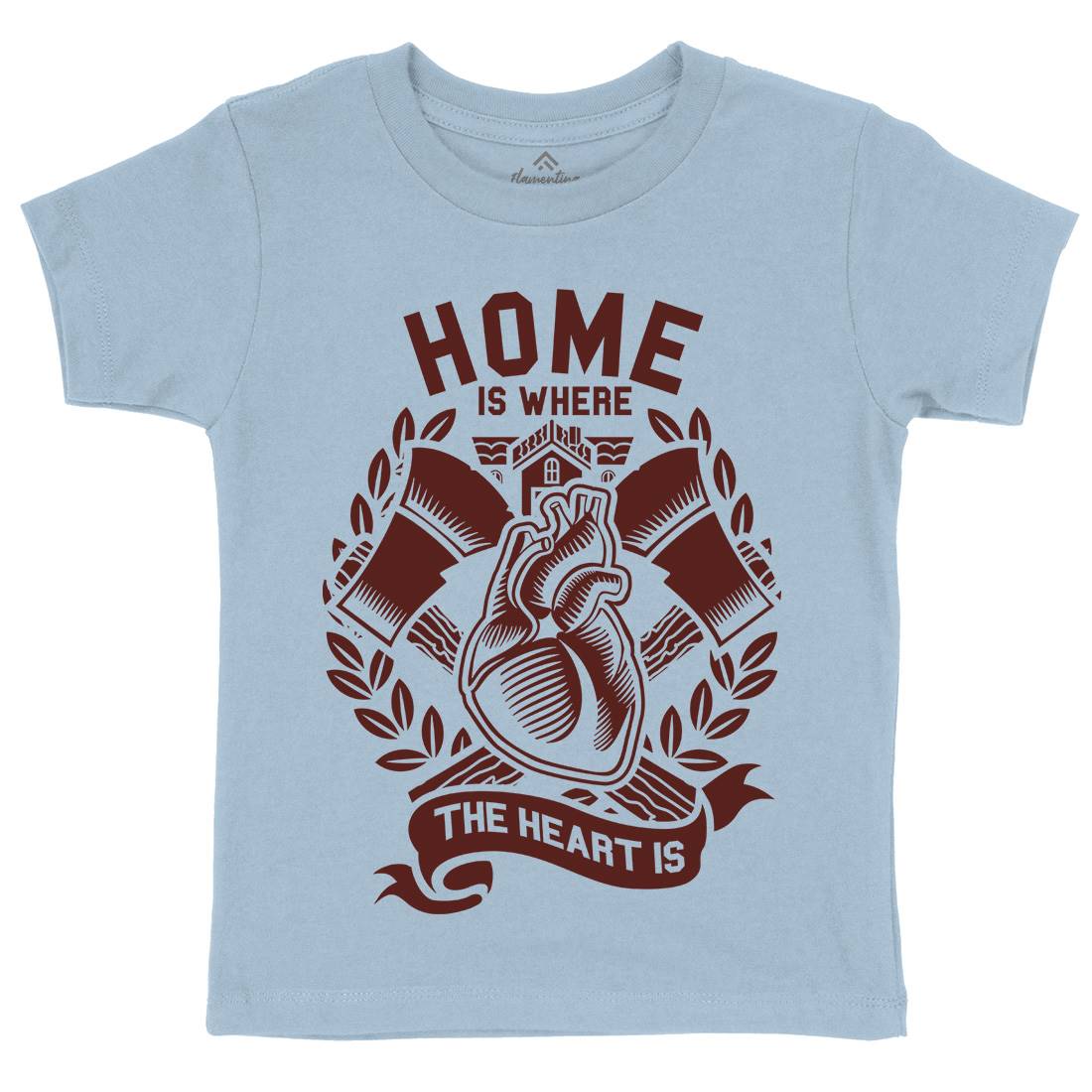 Home Kids Organic Crew Neck T-Shirt Quotes A241