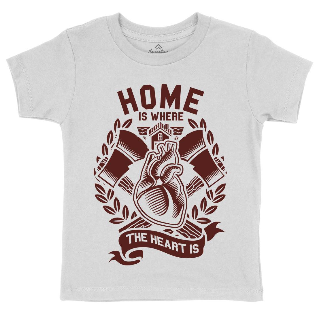Home Kids Organic Crew Neck T-Shirt Quotes A241