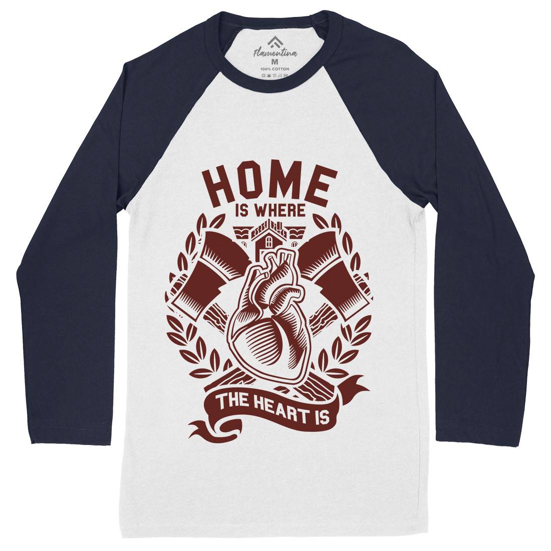 Home Mens Long Sleeve Baseball T-Shirt Quotes A241
