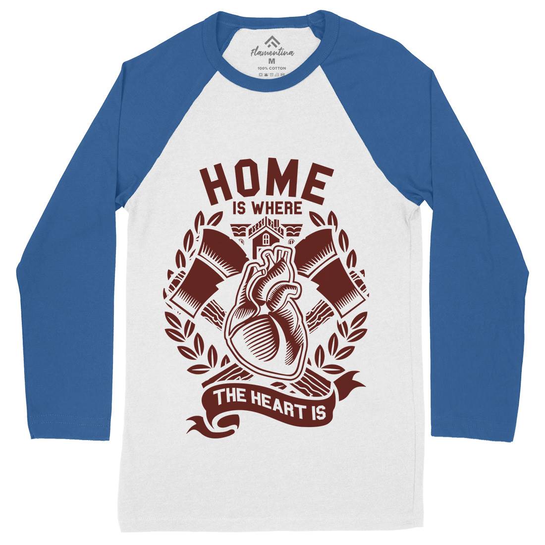 Home Mens Long Sleeve Baseball T-Shirt Quotes A241