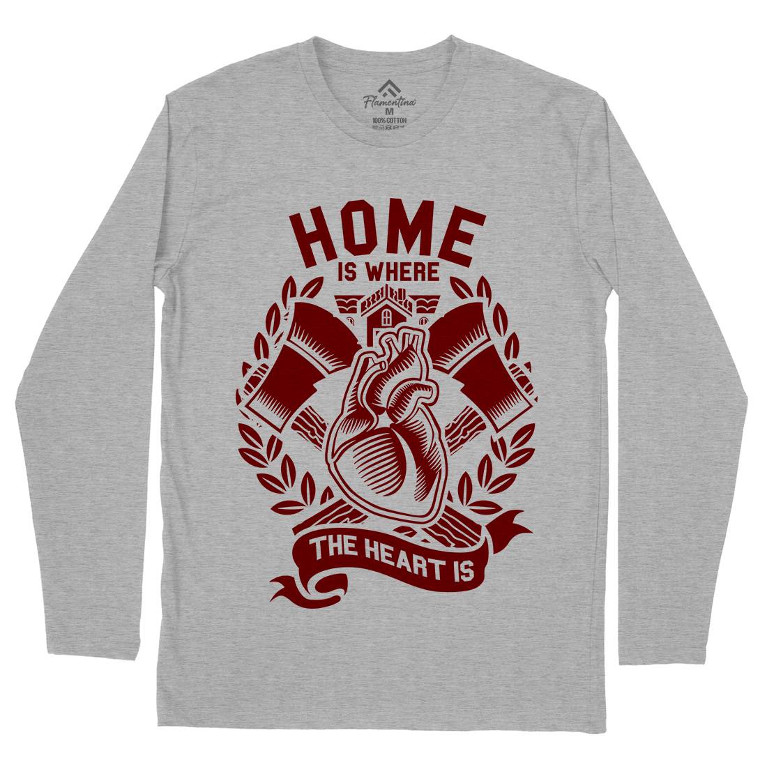 Home Mens Long Sleeve T-Shirt Quotes A241