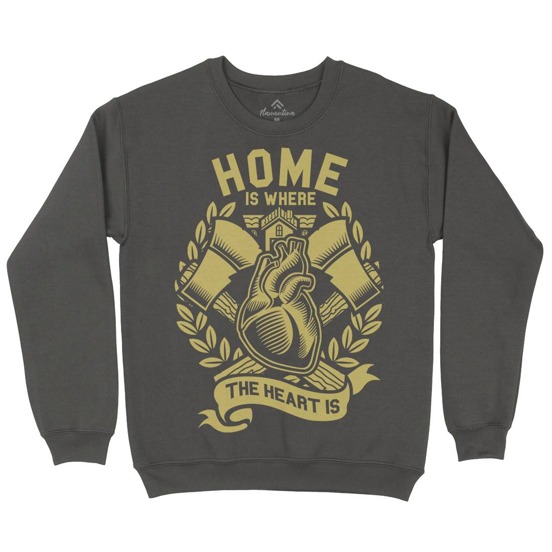 Home Kids Crew Neck Sweatshirt Quotes A241