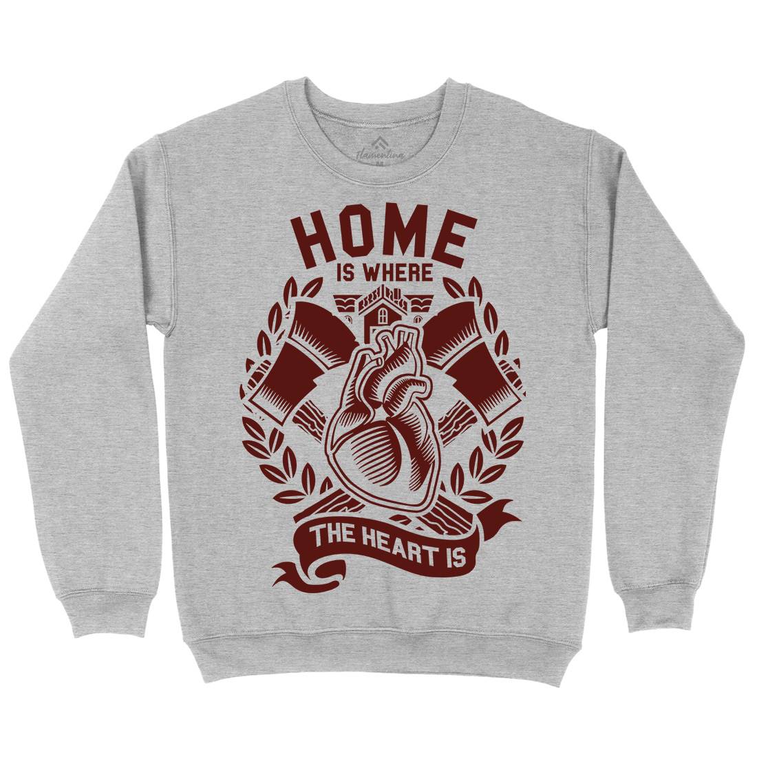 Home Mens Crew Neck Sweatshirt Quotes A241