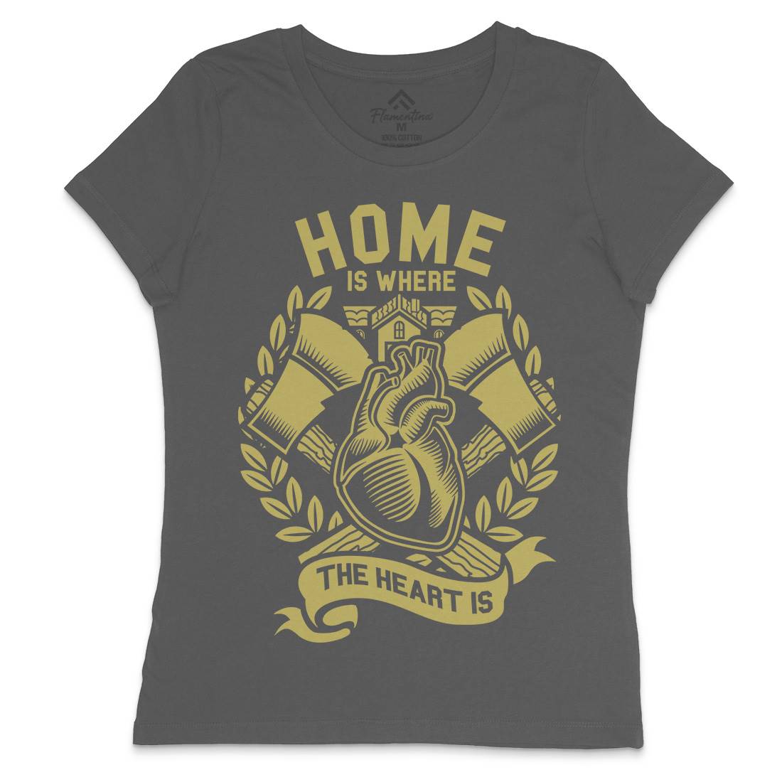 Home Womens Crew Neck T-Shirt Quotes A241