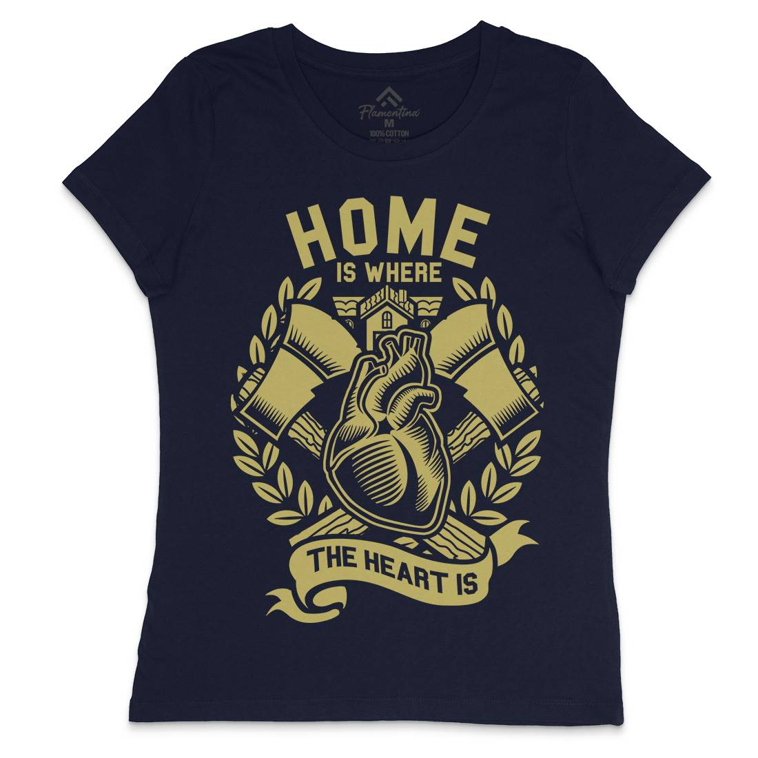 Home Womens Crew Neck T-Shirt Quotes A241
