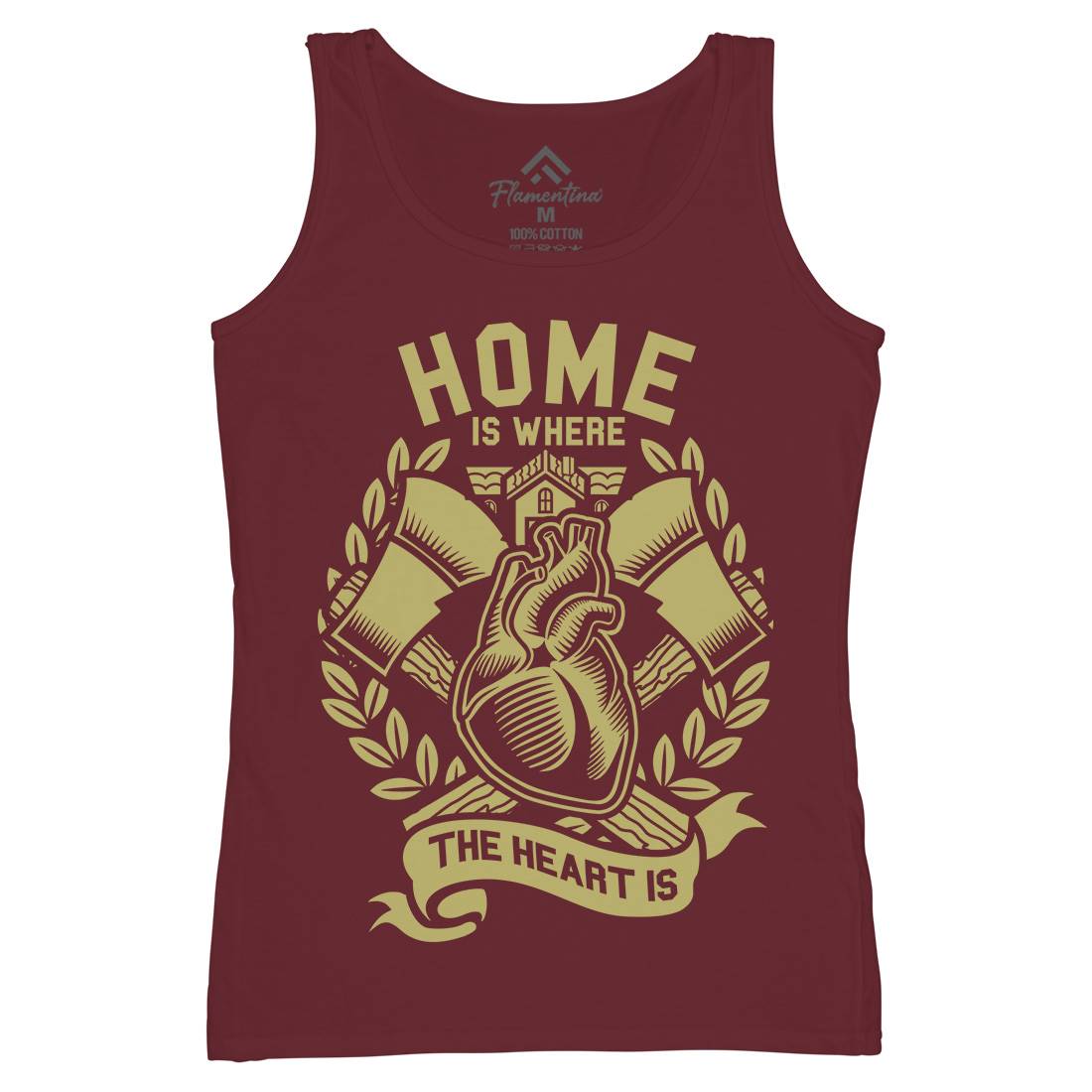 Home Womens Organic Tank Top Vest Quotes A241