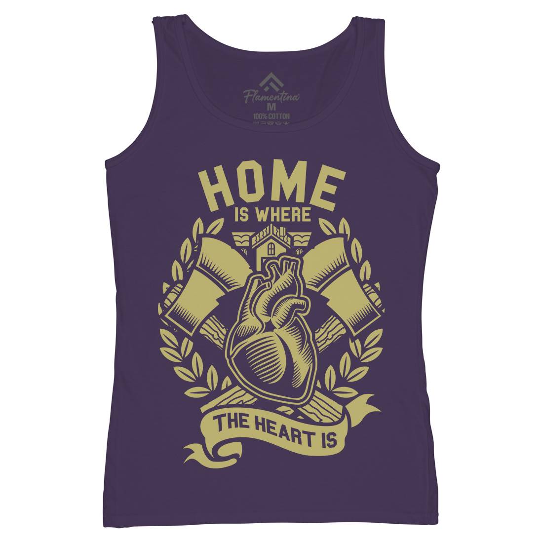 Home Womens Organic Tank Top Vest Quotes A241