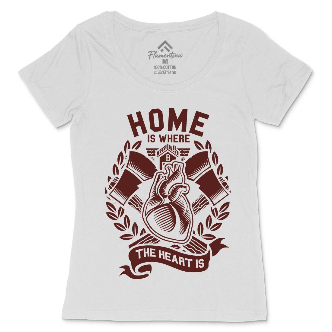 Home Womens Scoop Neck T-Shirt Quotes A241