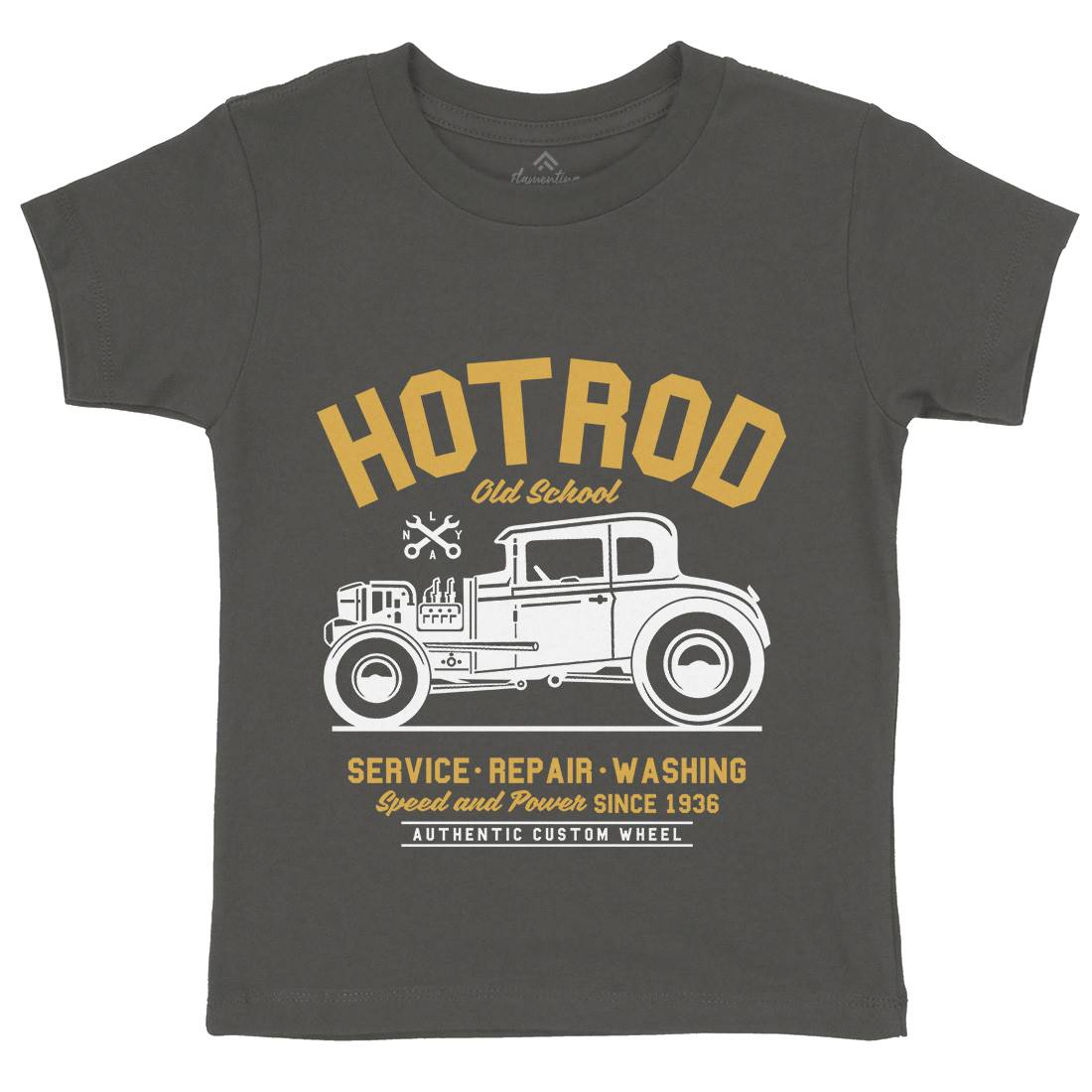 Hot Rod Kids Organic Crew Neck T-Shirt Cars A242