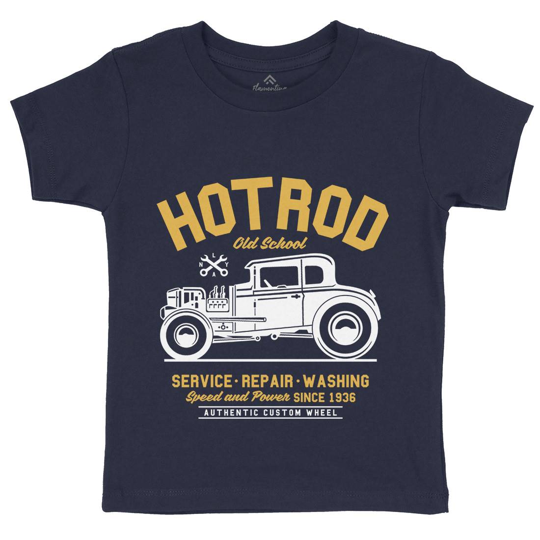 Hot Rod Kids Organic Crew Neck T-Shirt Cars A242