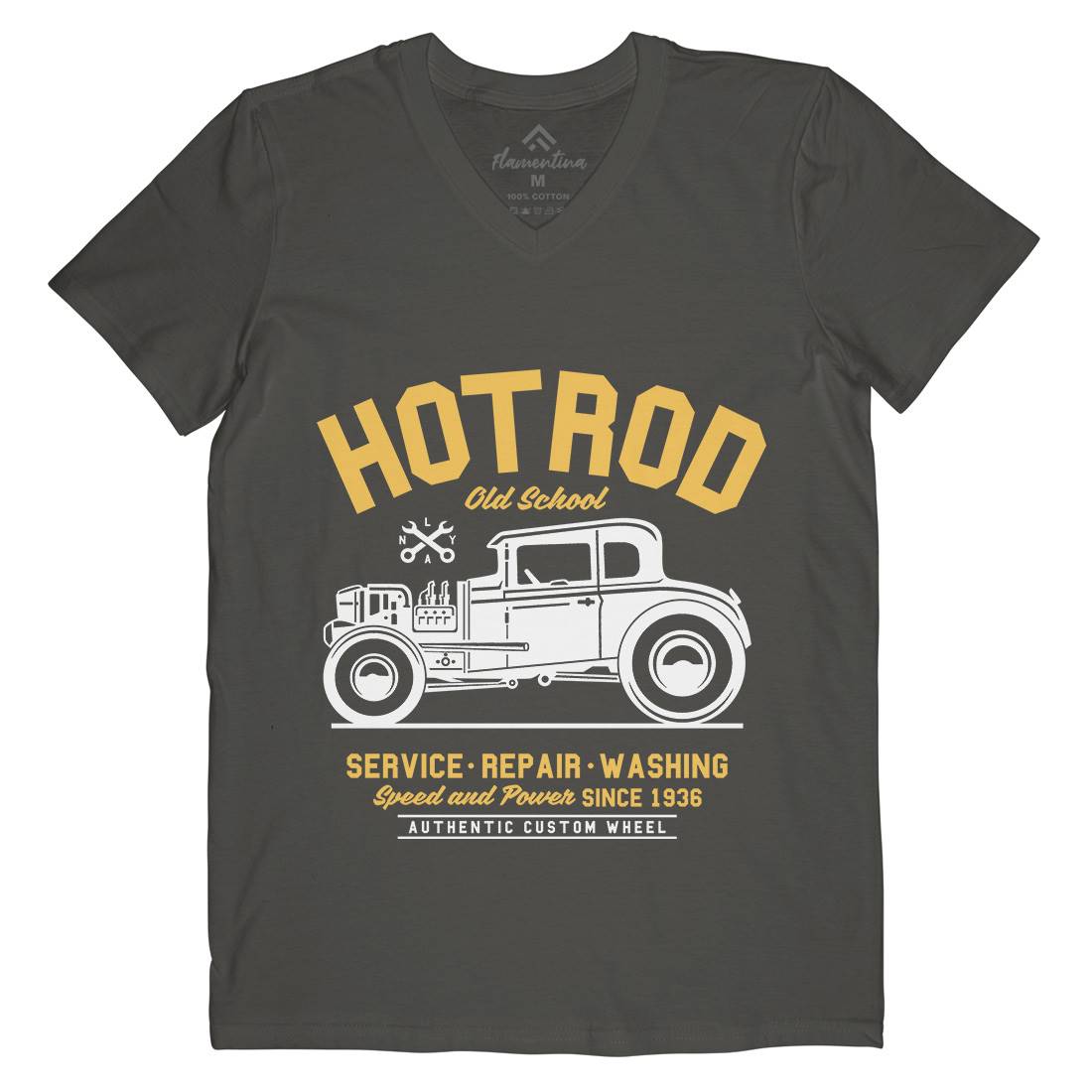 Hot Rod Mens V-Neck T-Shirt Cars A242