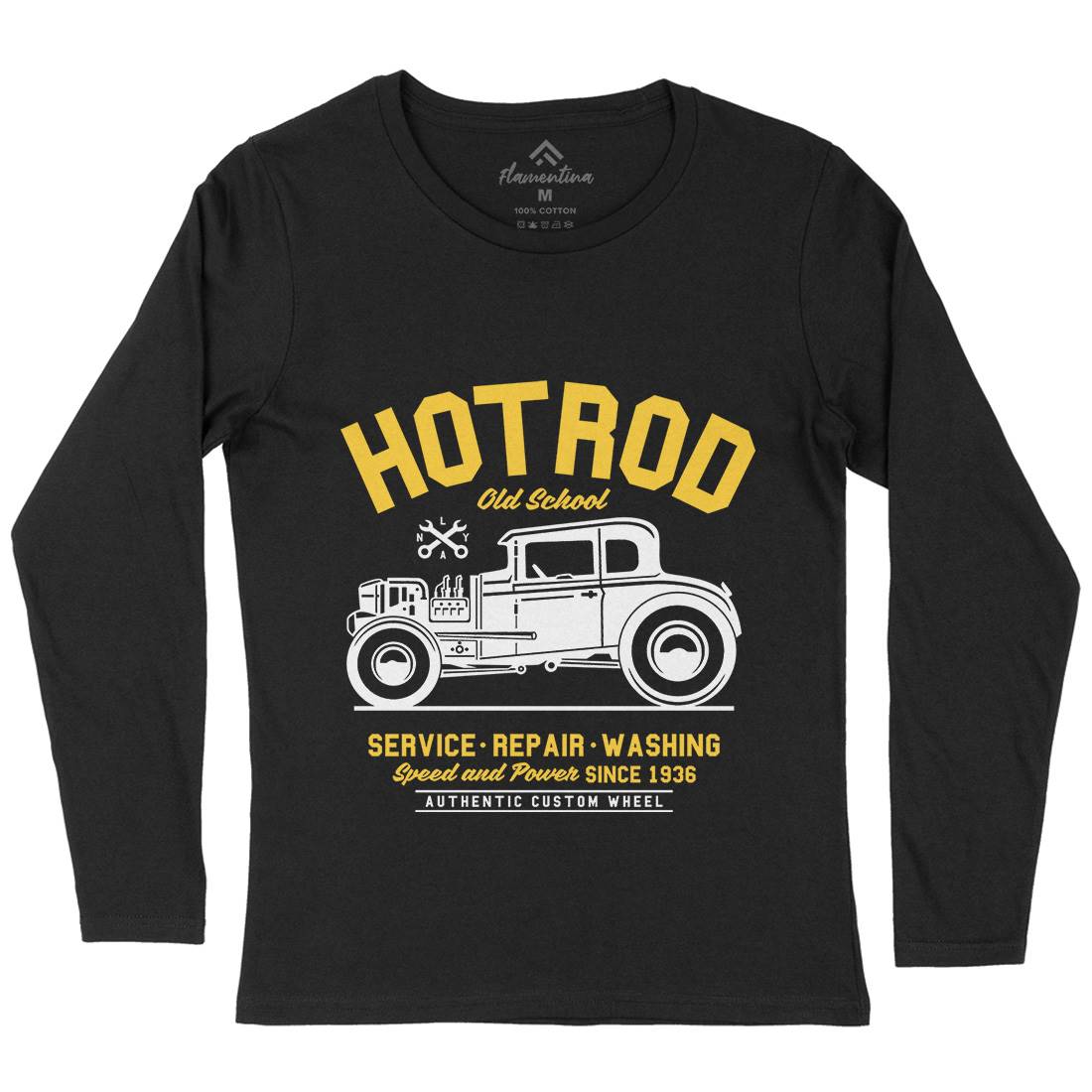 Hot Rod Womens Long Sleeve T-Shirt Cars A242