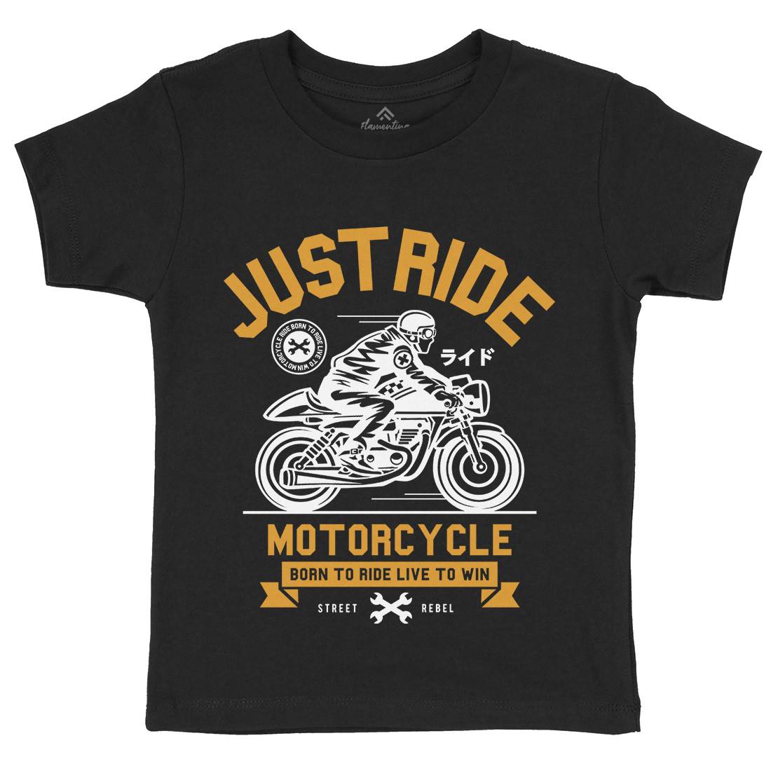 Just Ride Kids Crew Neck T-Shirt Motorcycles A244