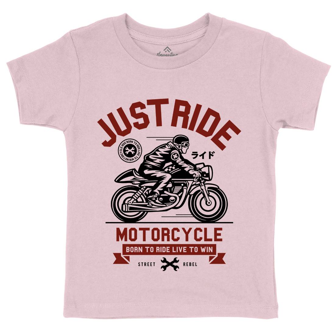 Just Ride Kids Organic Crew Neck T-Shirt Motorcycles A244