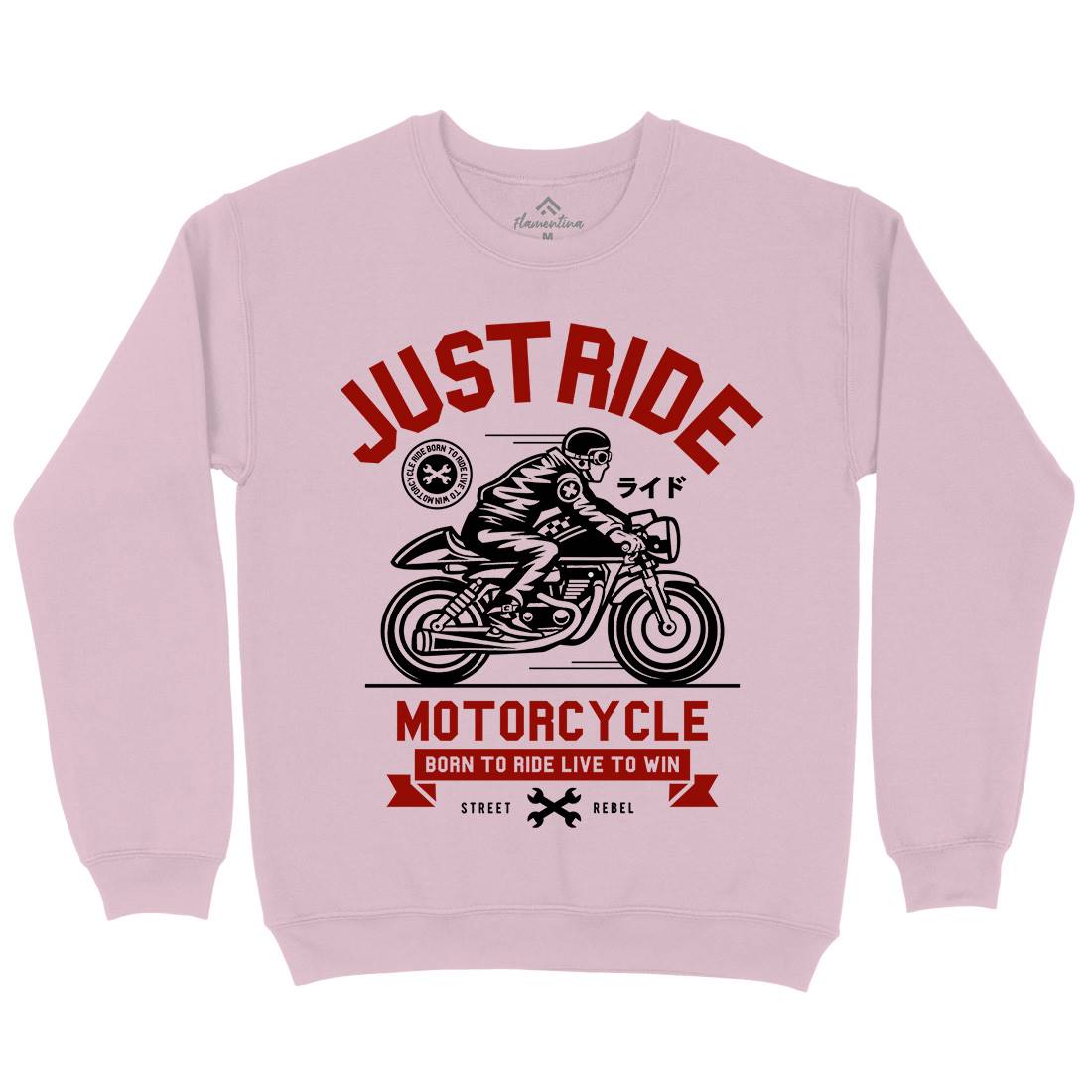 Just Ride Kids Crew Neck Sweatshirt Motorcycles A244