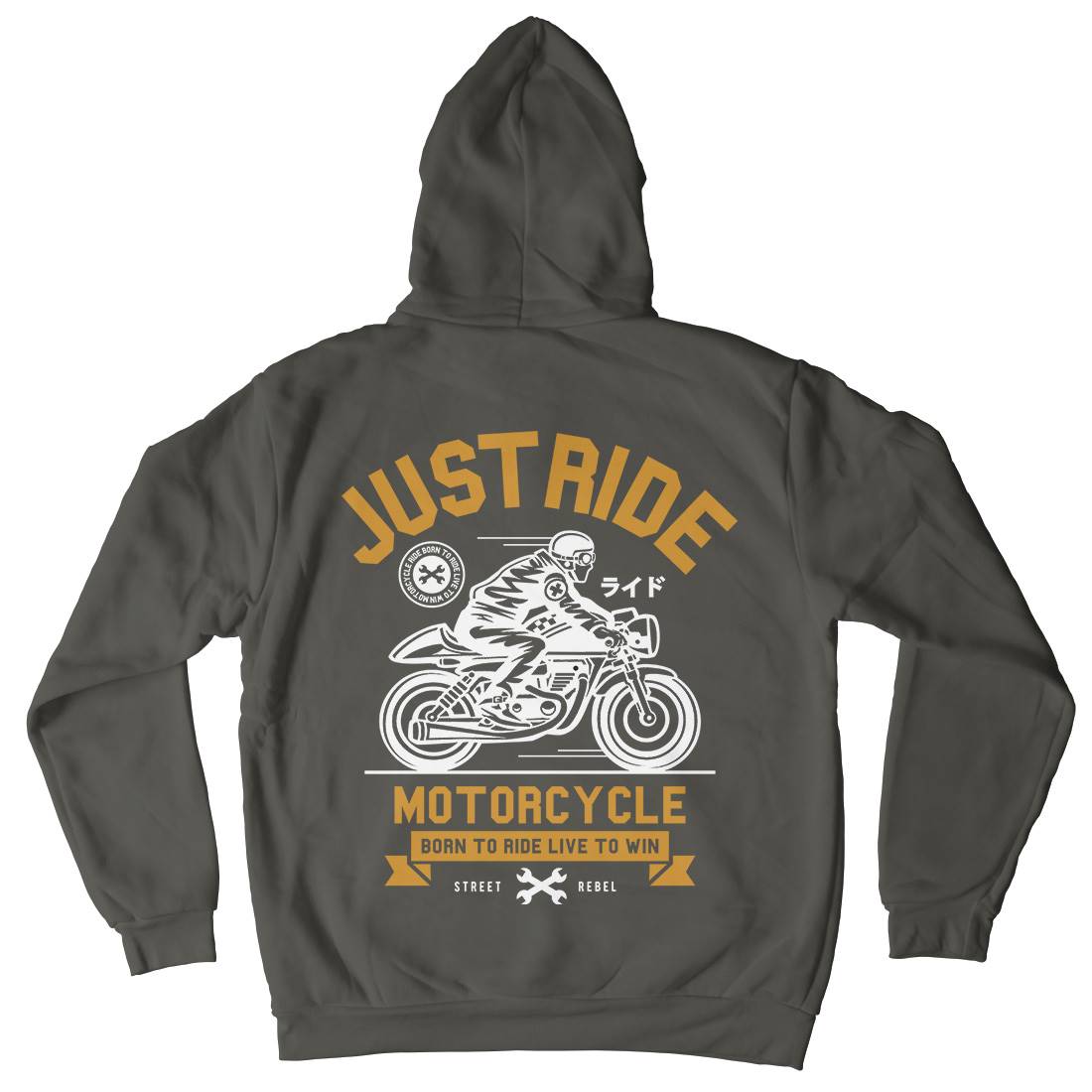 Just Ride Kids Crew Neck Hoodie Motorcycles A244