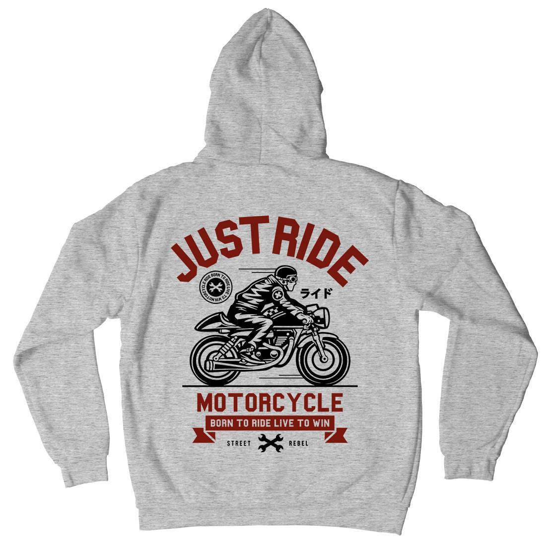 Just Ride Kids Crew Neck Hoodie Motorcycles A244