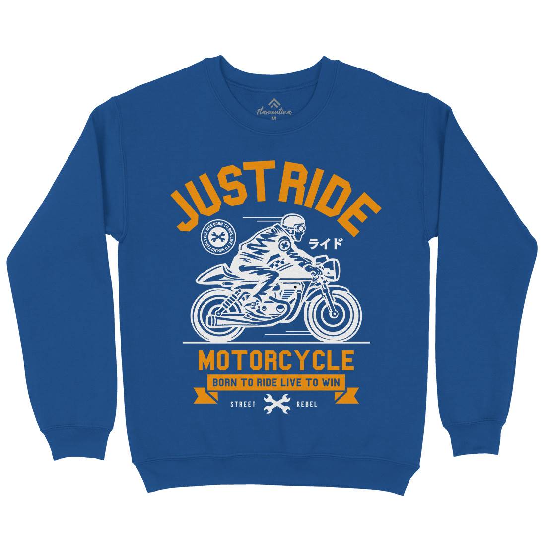 Just Ride Mens Crew Neck Sweatshirt Motorcycles A244