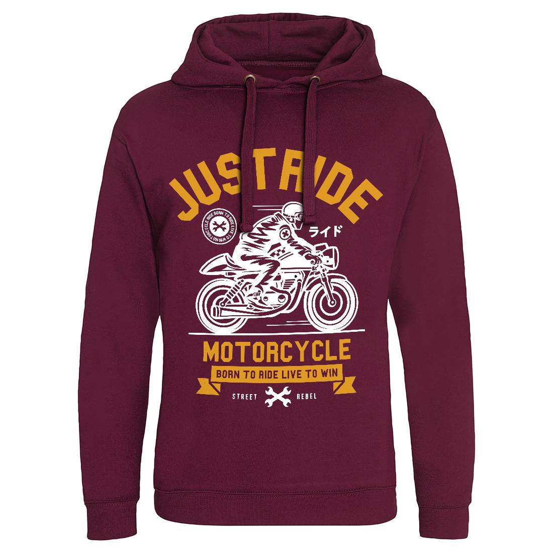 Just Ride Mens Hoodie Without Pocket Motorcycles A244