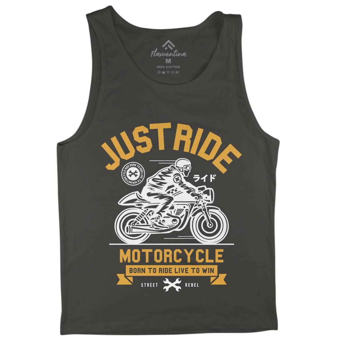 Just Ride Mens Tank Top Vest Motorcycles A244