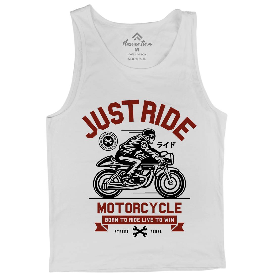Just Ride Mens Tank Top Vest Motorcycles A244