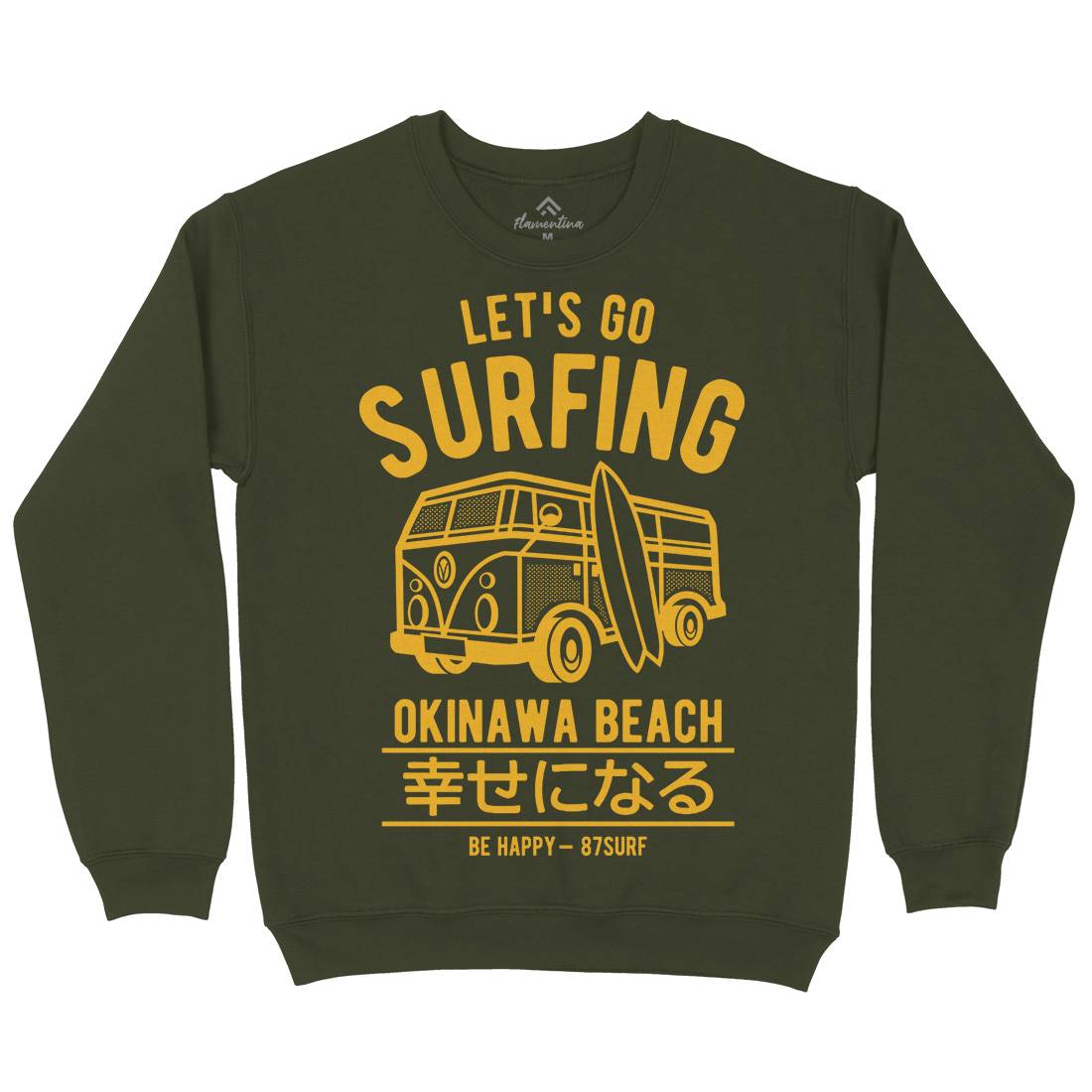 Let&#39;s Go Surfing Mens Crew Neck Sweatshirt Surf A247