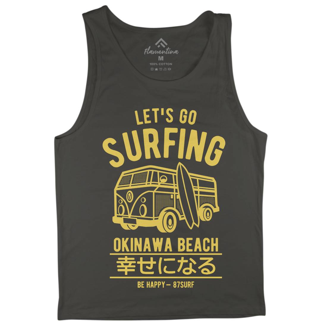 Let&#39;s Go Surfing Mens Tank Top Vest Surf A247