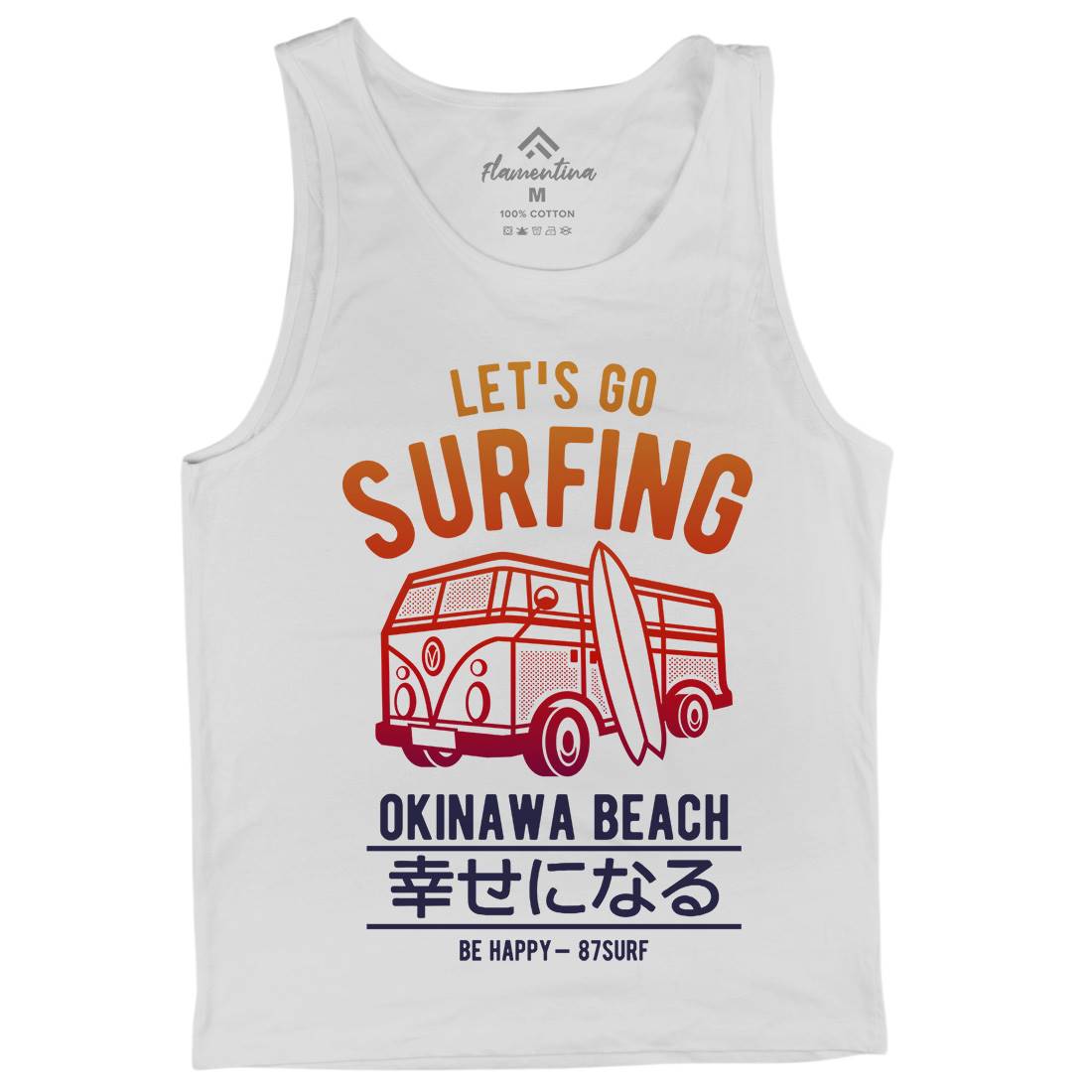 Let&#39;s Go Surfing Mens Tank Top Vest Surf A247