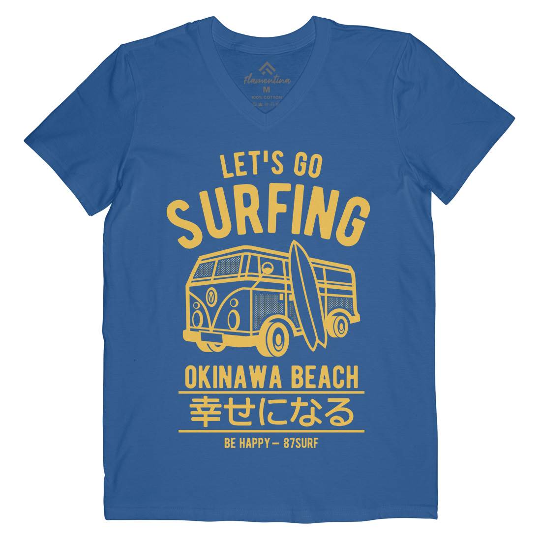 Let&#39;s Go Surfing Mens V-Neck T-Shirt Surf A247